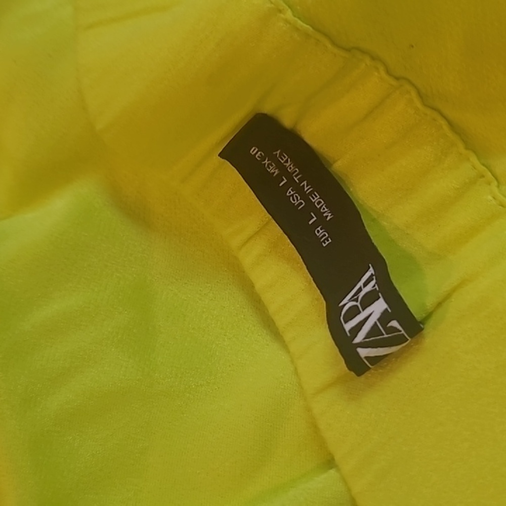 ZARA lime green midi skirt szL - Picture 5 of 5
